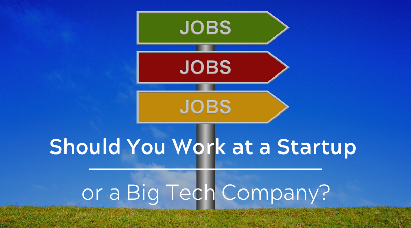 Should You Work at a Startup or a Big Tech Company?